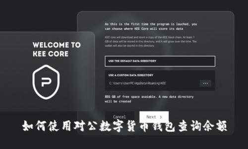 如何使用对公数字货币钱包查询余额